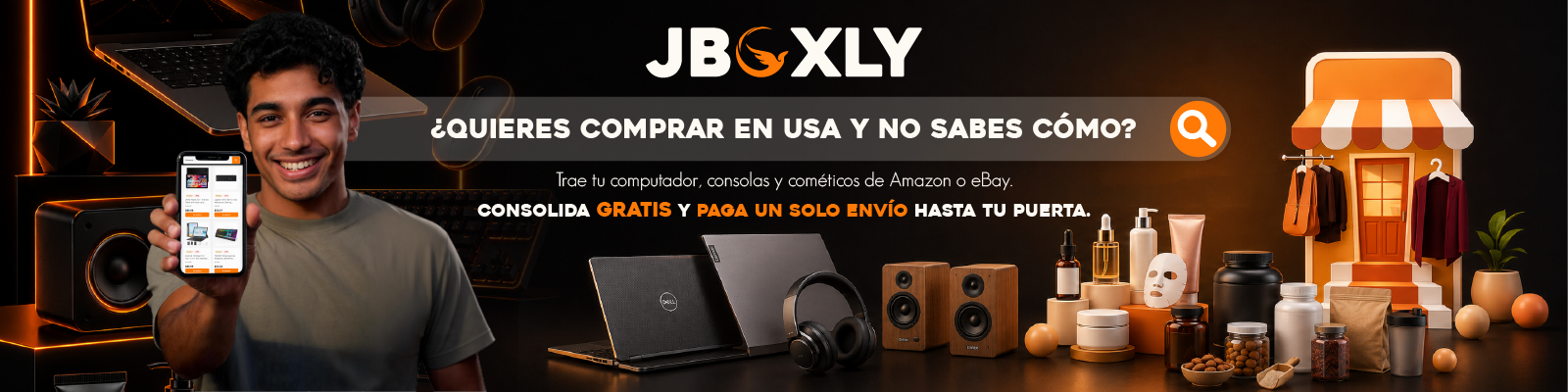 Compra en Amazon, eBay y Walmart desde tu pais con JBOXLY