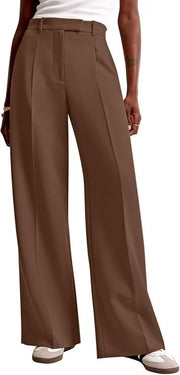 NIMIN Women Wide Leg Pants High Waisted Business Casual Work Trousers Dressy Pants with Pockets