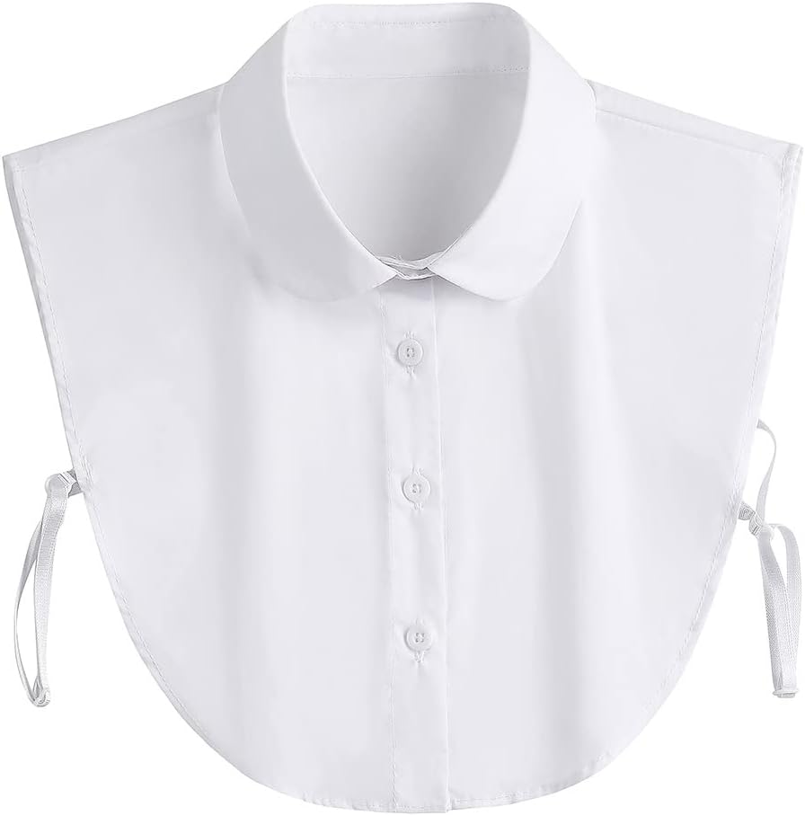 Shinywear Fake Collar Detachable Dickey Blouse Half Shirts Peter Pan Faux False Collar for Women Girls Favors