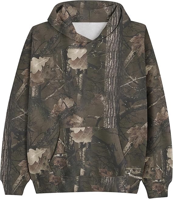 Camo Hoodie Womens Maple Leaf Fleece Hooded Sweatshirt Oversized Camouflage Hoodies For Women Trendy