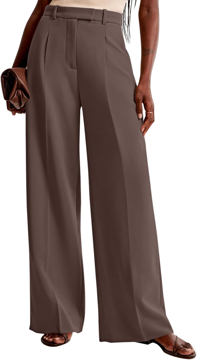 NIMIN Women Wide Leg Pants High Waisted Business Casual Work Trousers Dressy Pants with Pockets