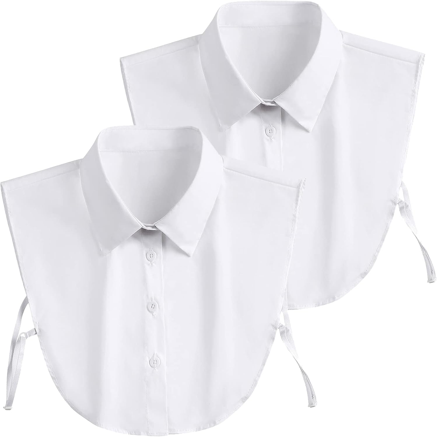 Shinywear Fake Collar Detachable Dickey Blouse Half Shirts Peter Pan Faux False Collar for Women Girls Favors