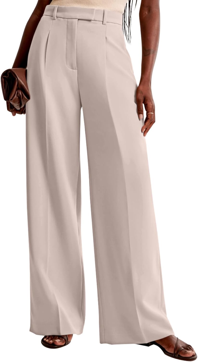 NIMIN Women Wide Leg Pants High Waisted Business Casual Work Trousers Dressy Pants with Pockets