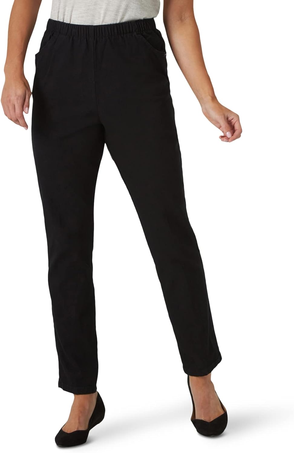 Chic Classic Collection Women's Cotton Pull-on Pant with Elastic Waist
