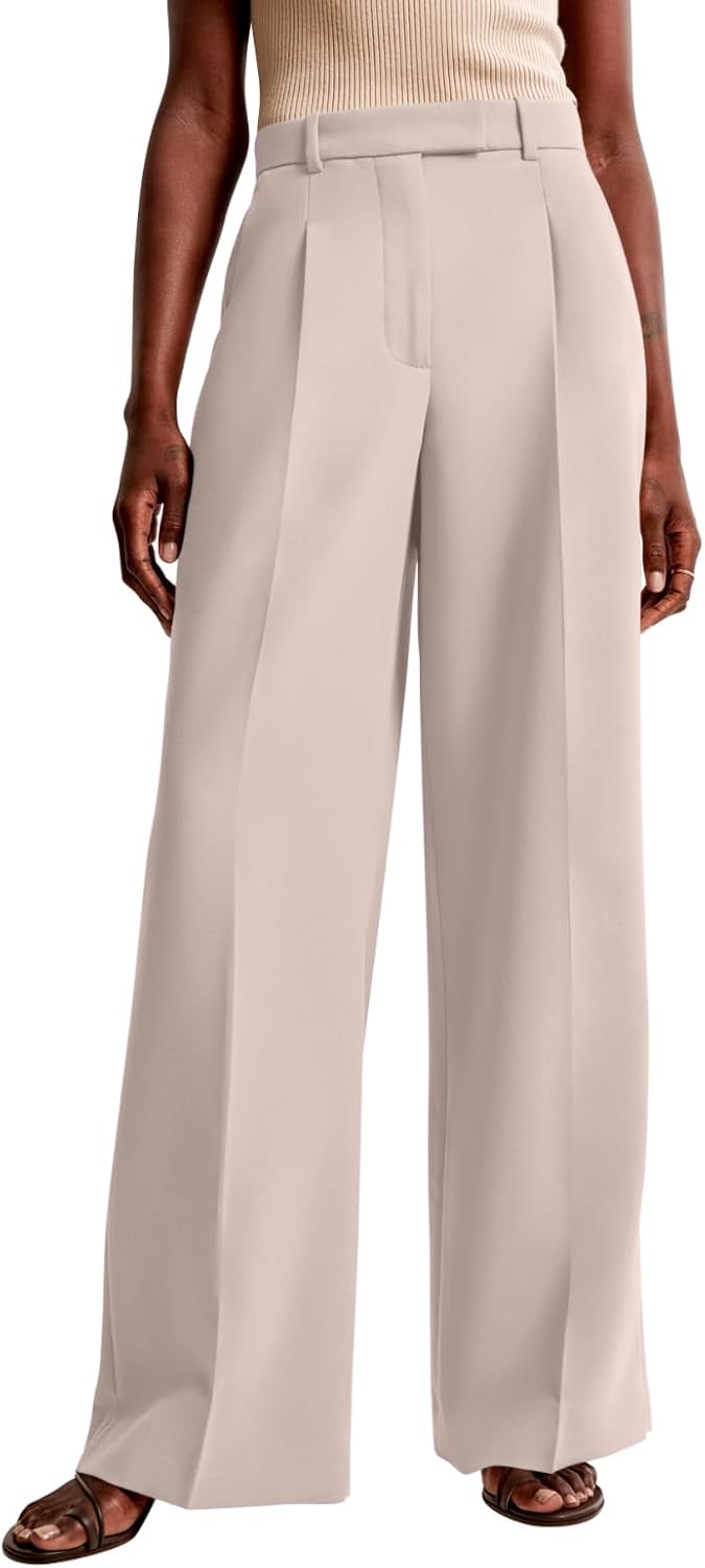 NIMIN Women Wide Leg Pants High Waisted Business Casual Work Trousers Dressy Pants with Pockets
