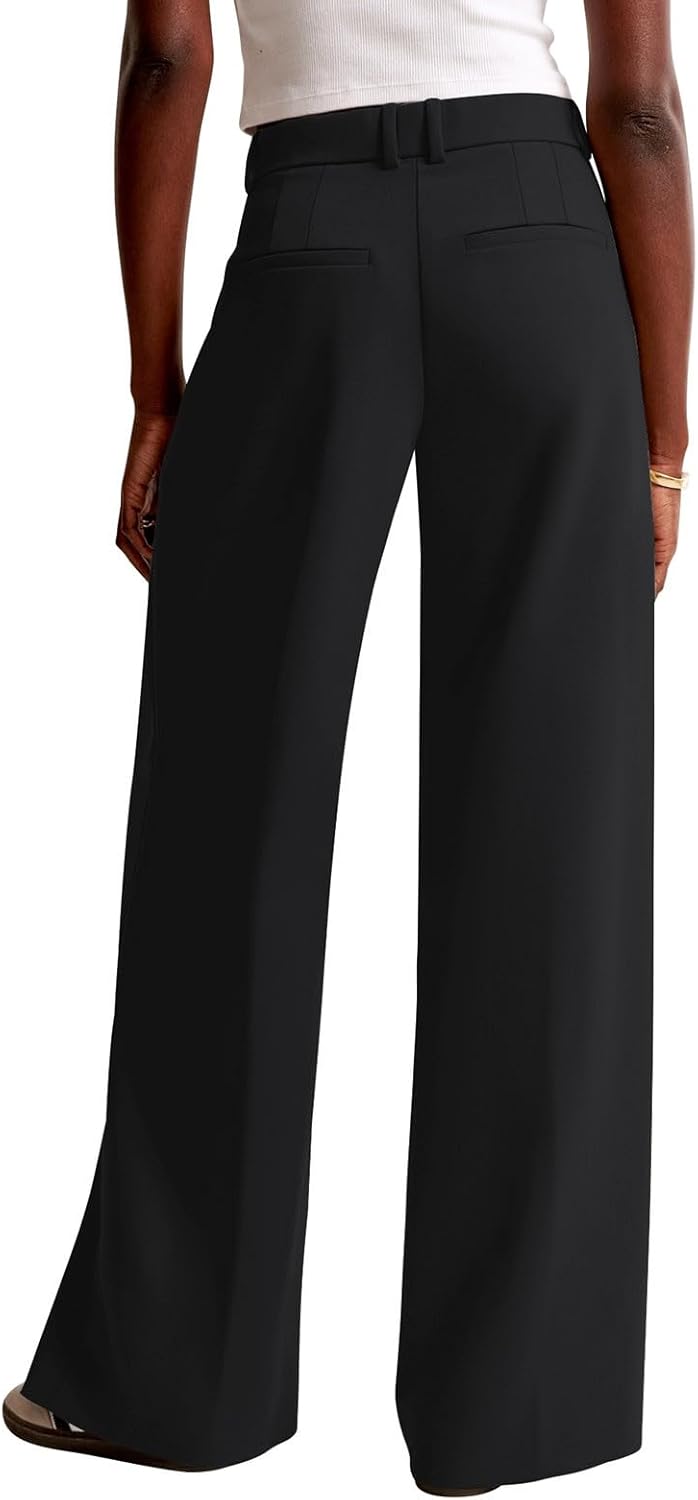 NIMIN Women Wide Leg Pants High Waisted Business Casual Work Trousers Dressy Pants with Pockets