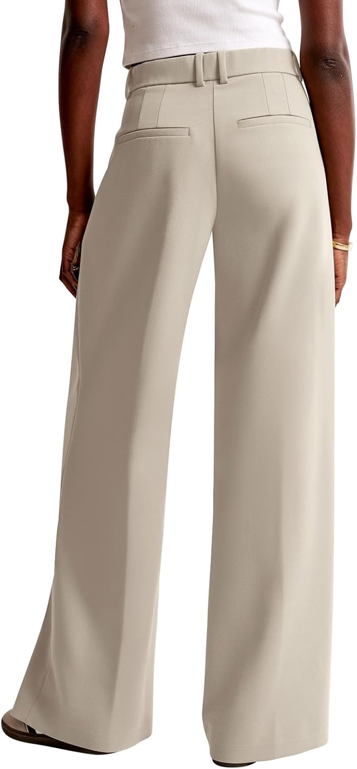 NIMIN Women Wide Leg Pants High Waisted Business Casual Work Trousers Dressy Pants with Pockets