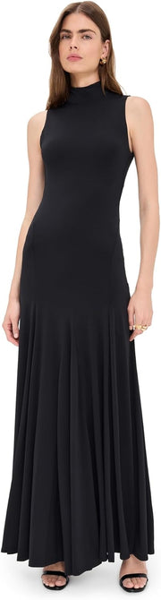 alice + olivia Women's Augusta Open Back Sleeveless Turtleneck Maxi Dress