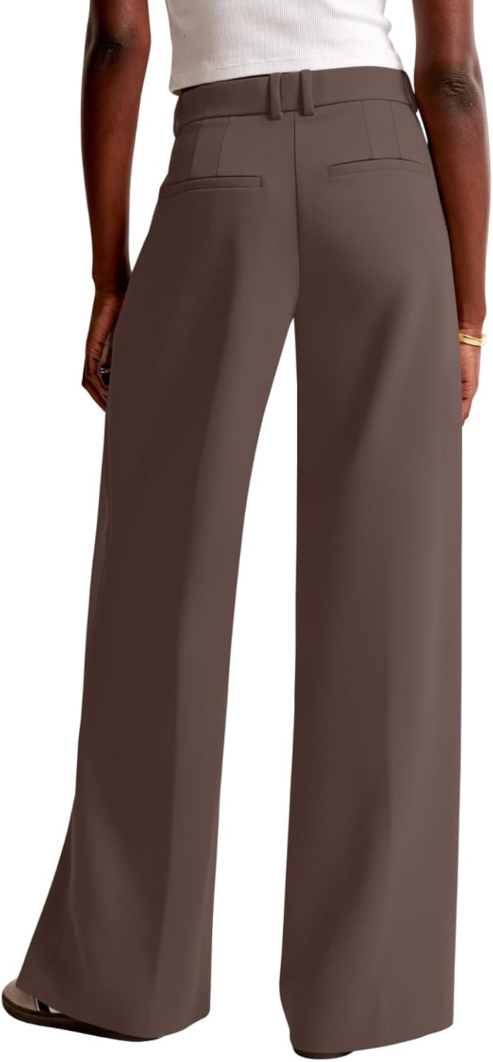 NIMIN Women Wide Leg Pants High Waisted Business Casual Work Trousers Dressy Pants with Pockets