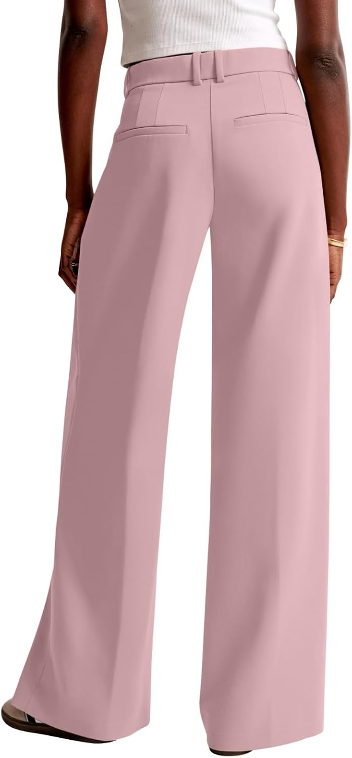 NIMIN Women Wide Leg Pants High Waisted Business Casual Work Trousers Dressy Pants with Pockets