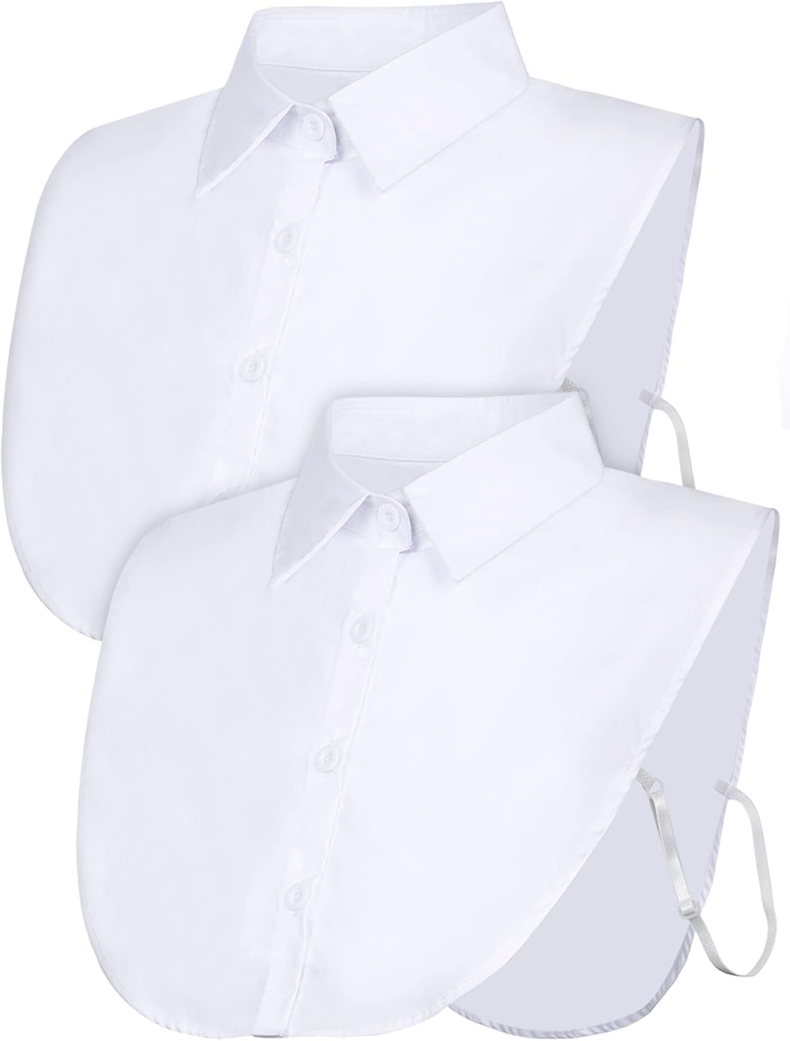 Tatuo 2 Pieces Fake Collar Detachable Collar for Women Shirts Dickey Half False Blouse Dickey