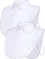 Tatuo 2 Pieces Fake Collar Detachable Collar for Women Shirts Dickey Half False Blouse Dickey