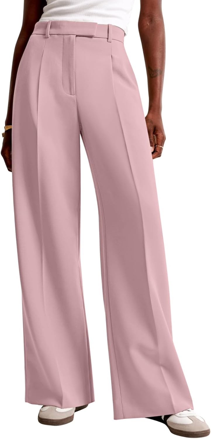 NIMIN Women Wide Leg Pants High Waisted Business Casual Work Trousers Dressy Pants with Pockets