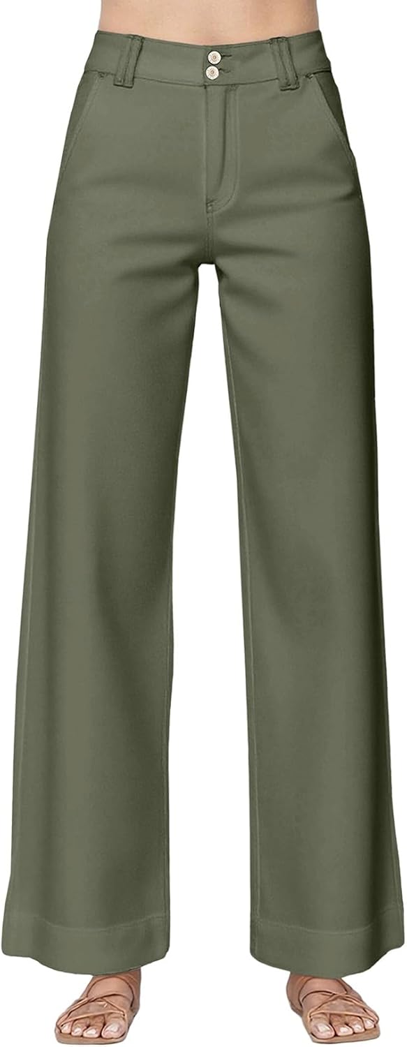 Astylish Jeans for Women Wide Leg High Waisted Stretchy Straight Leg Jean Baggy Trendy 2025 Denim Pants with Slanted Pockets