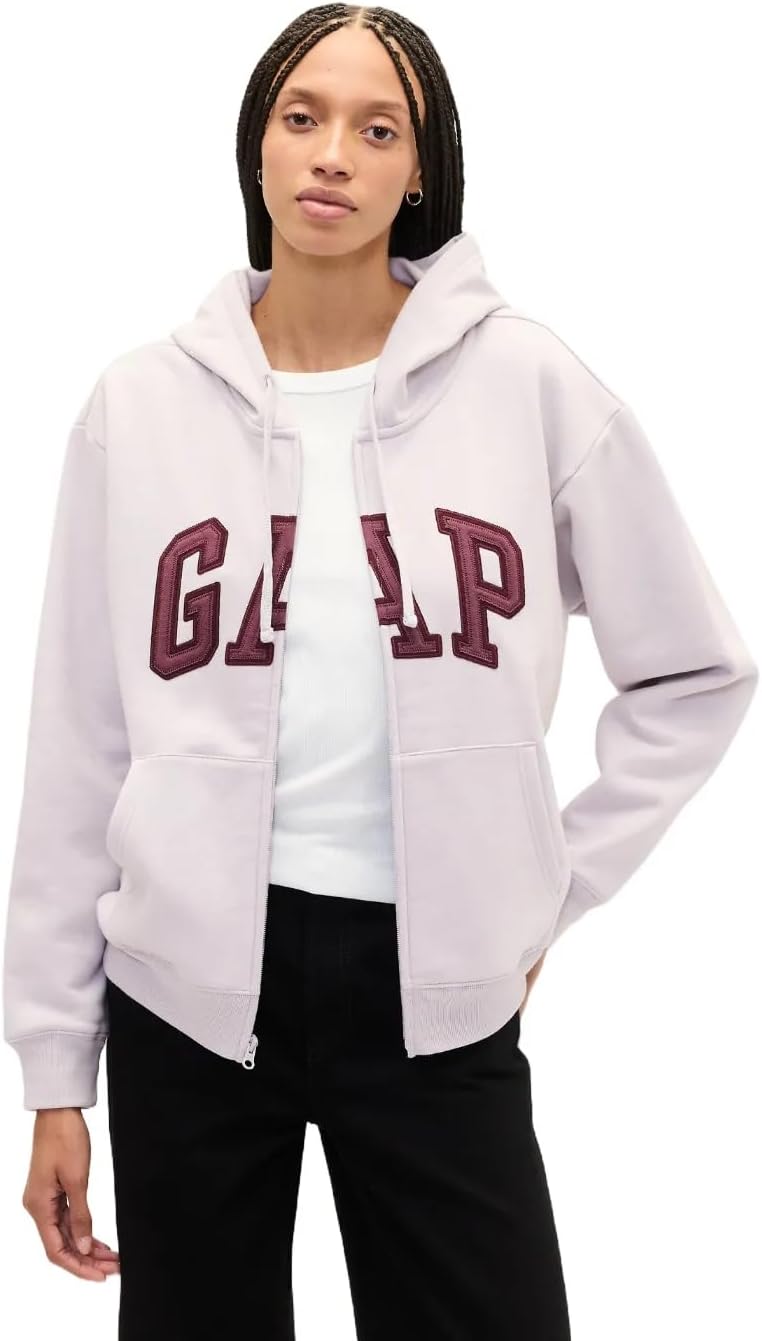 GAP womens Logo Hoodie Hooded Full Zip Sweatshirt