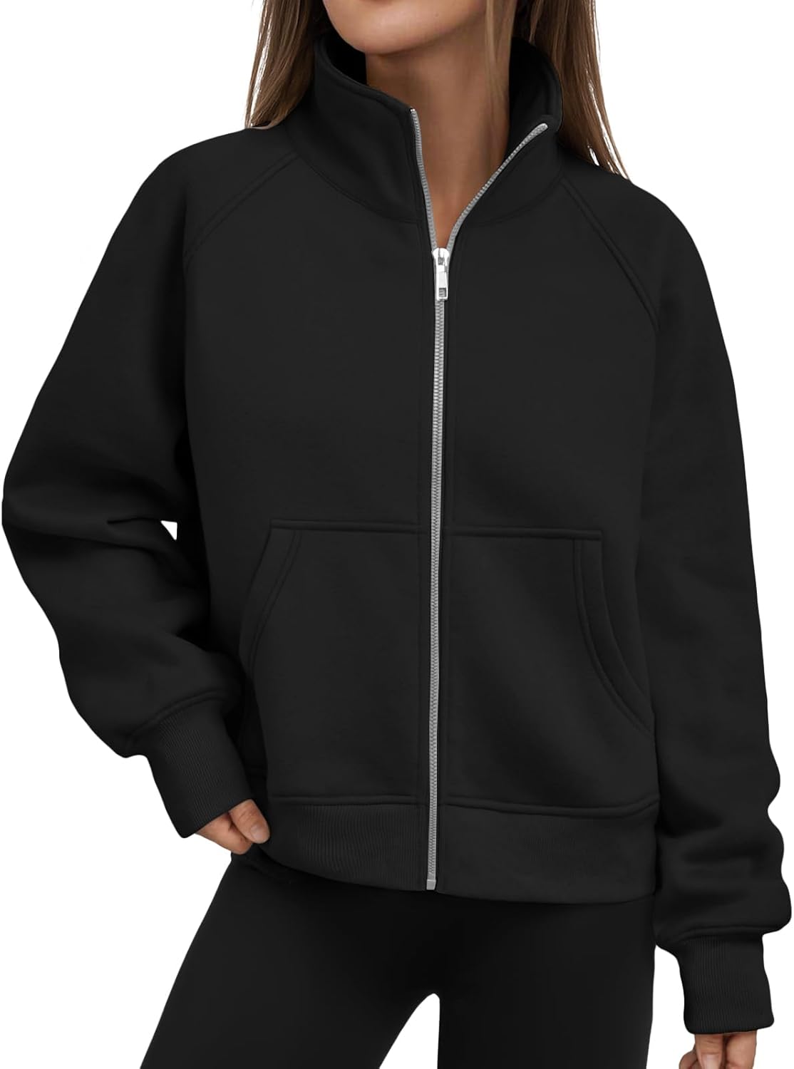 Trendy Queen Womens Sweatshirts Zip Up Hoodies Cropped Crewneck Pullover Casual Jackets Y2k Clothes Fall Fashion Outfits 2025