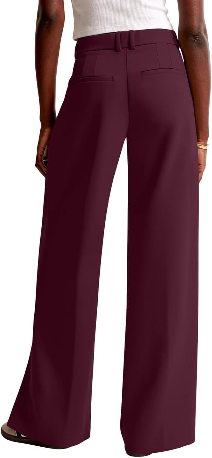 NIMIN Women Wide Leg Pants High Waisted Business Casual Work Trousers Dressy Pants with Pockets