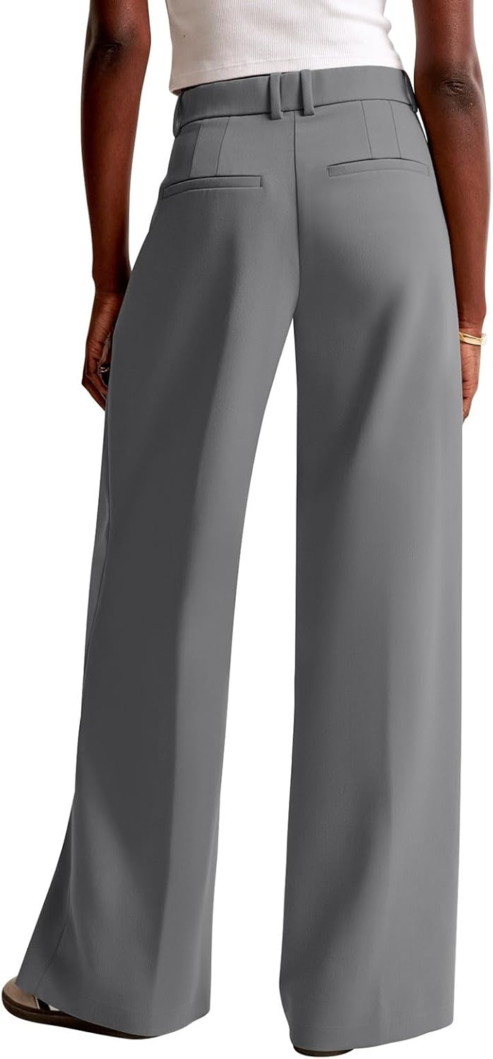 NIMIN Women Wide Leg Pants High Waisted Business Casual Work Trousers Dressy Pants with Pockets