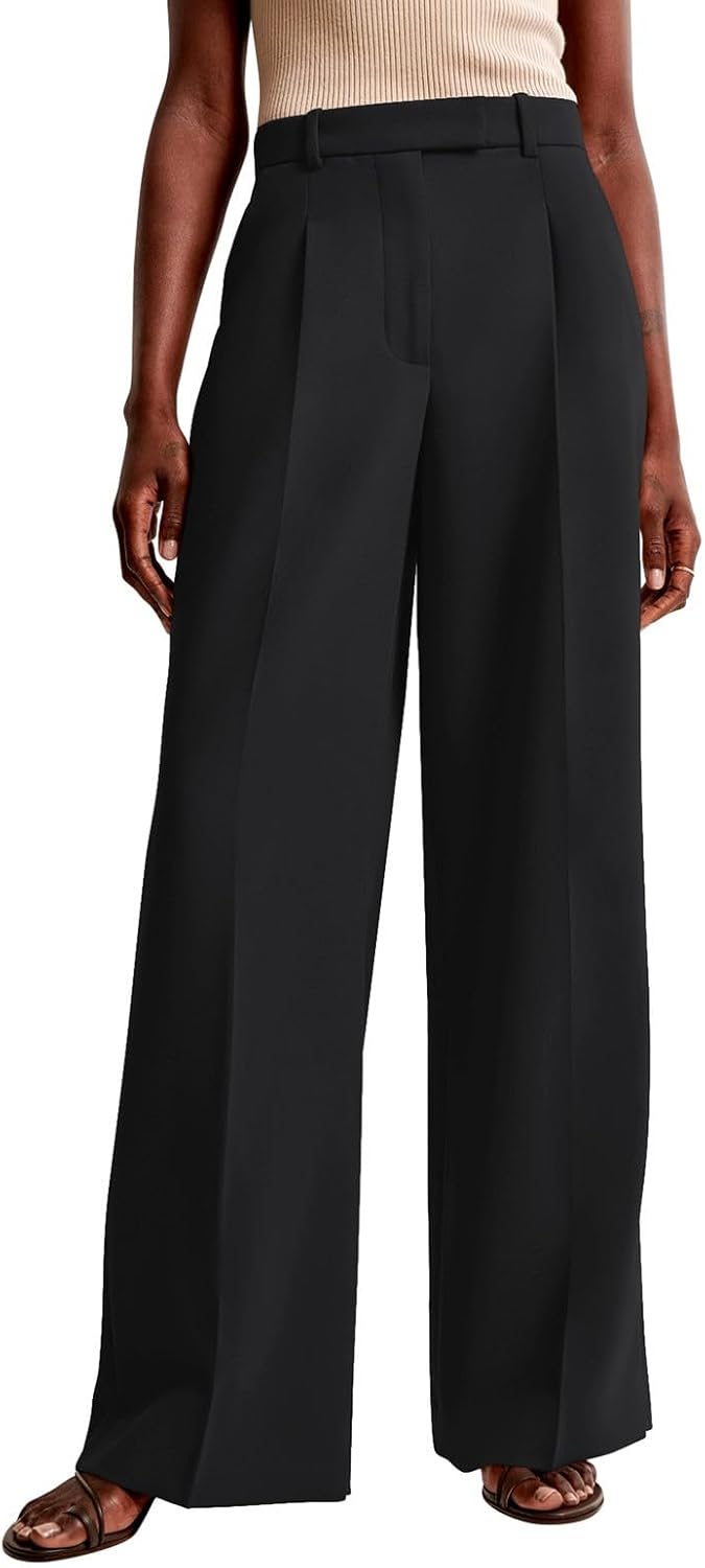 NIMIN Women Wide Leg Pants High Waisted Business Casual Work Trousers Dressy Pants with Pockets