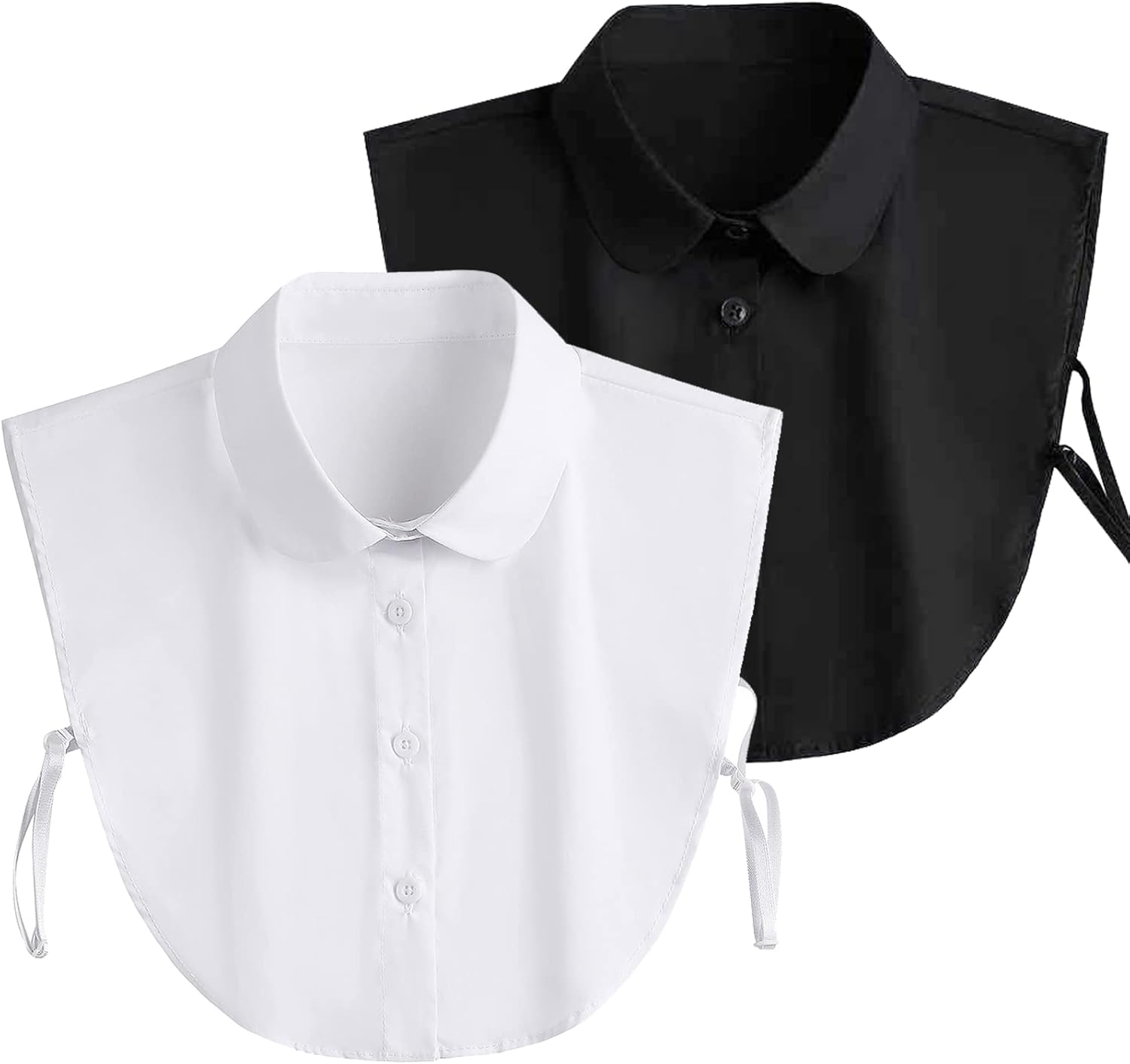 Shinywear Fake Collar Detachable Dickey Blouse Half Shirts Peter Pan Faux False Collar for Women Girls Favors