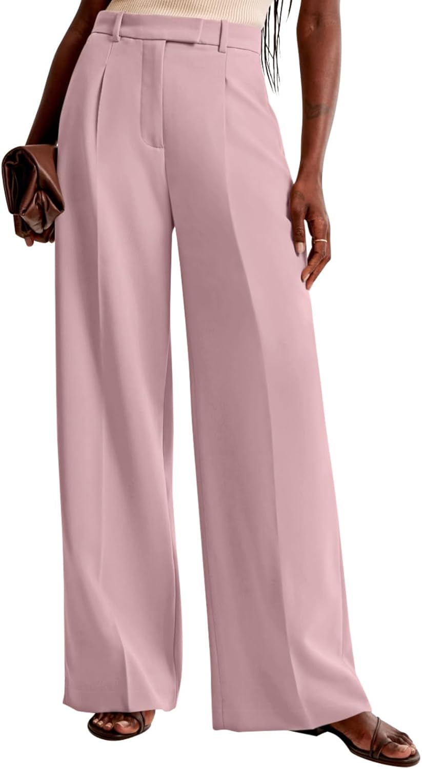 NIMIN Women Wide Leg Pants High Waisted Business Casual Work Trousers Dressy Pants with Pockets