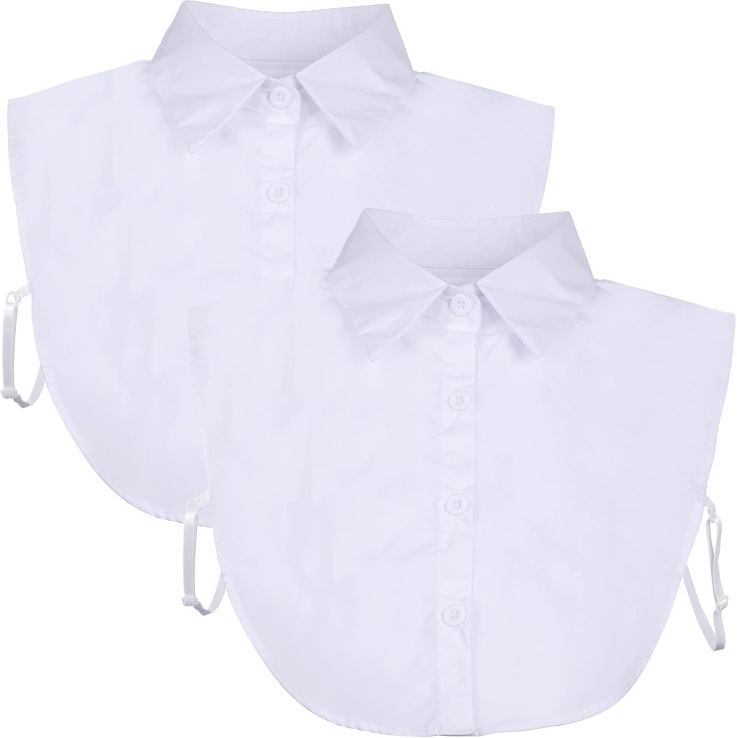 Tatuo 2 Pieces Fake Collar Detachable Collar for Women Shirts Dickey Half False Blouse Dickey