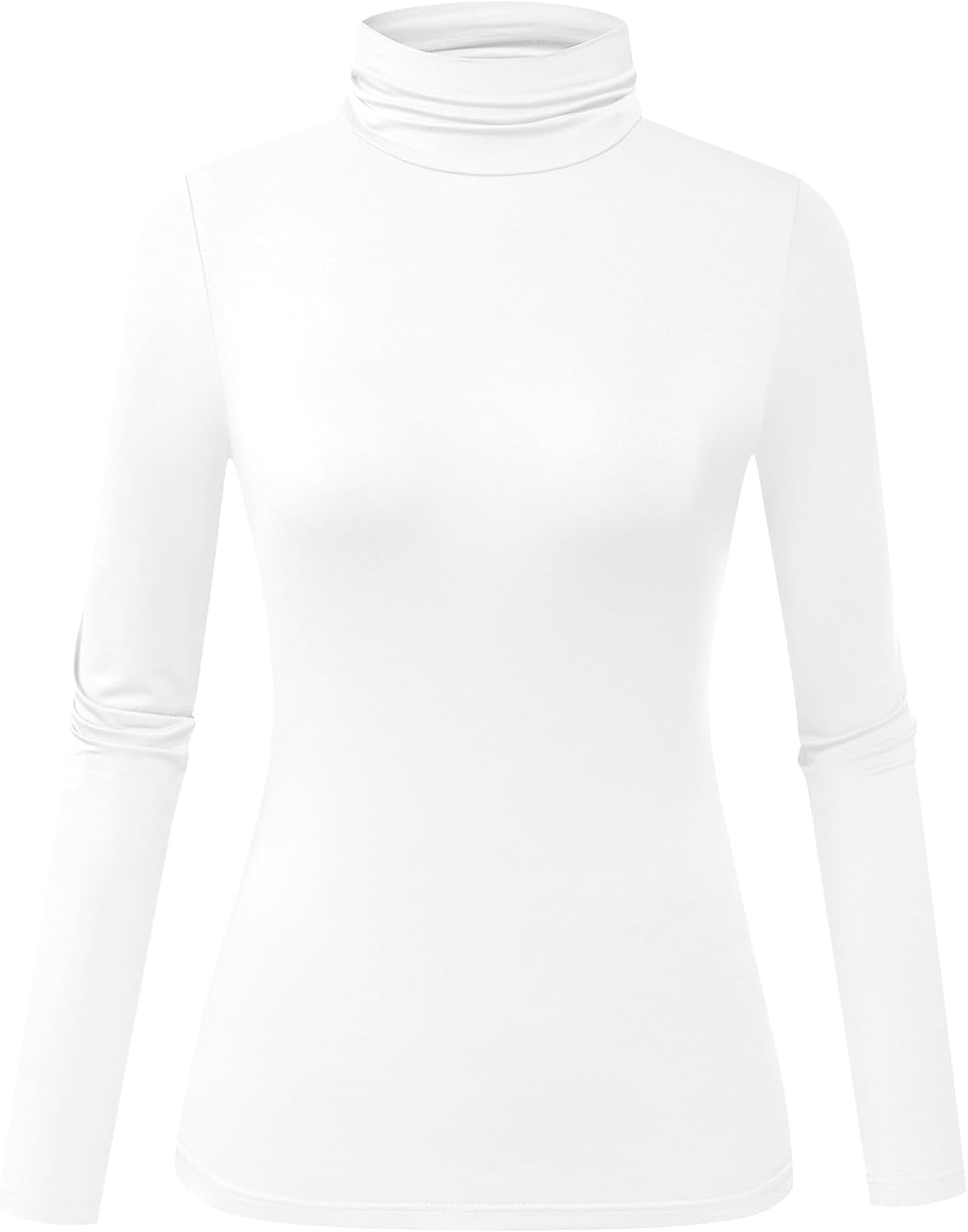 Herou Womens Long Sleeve Turtleneck Slim Fitted Lightweight Casual Active Layer Tops Shirts
