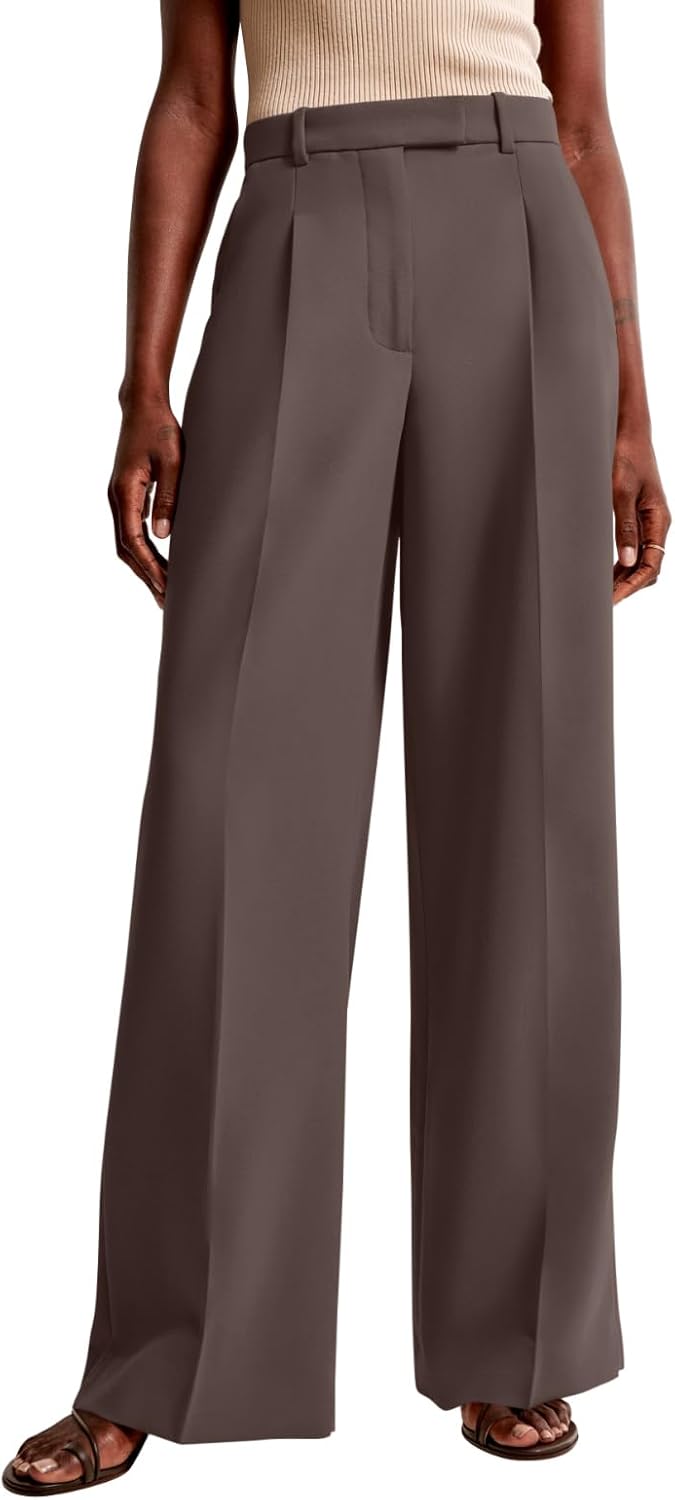 NIMIN Women Wide Leg Pants High Waisted Business Casual Work Trousers Dressy Pants with Pockets