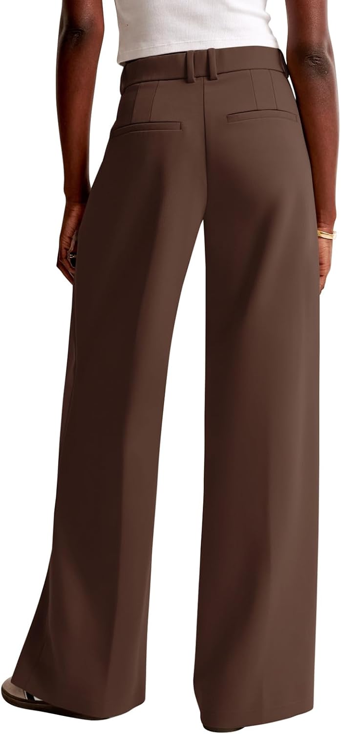 NIMIN Women Wide Leg Pants High Waisted Business Casual Work Trousers Dressy Pants with Pockets