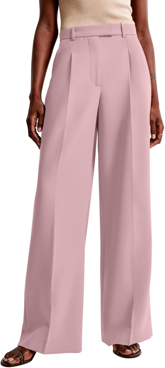 NIMIN Women Wide Leg Pants High Waisted Business Casual Work Trousers Dressy Pants with Pockets