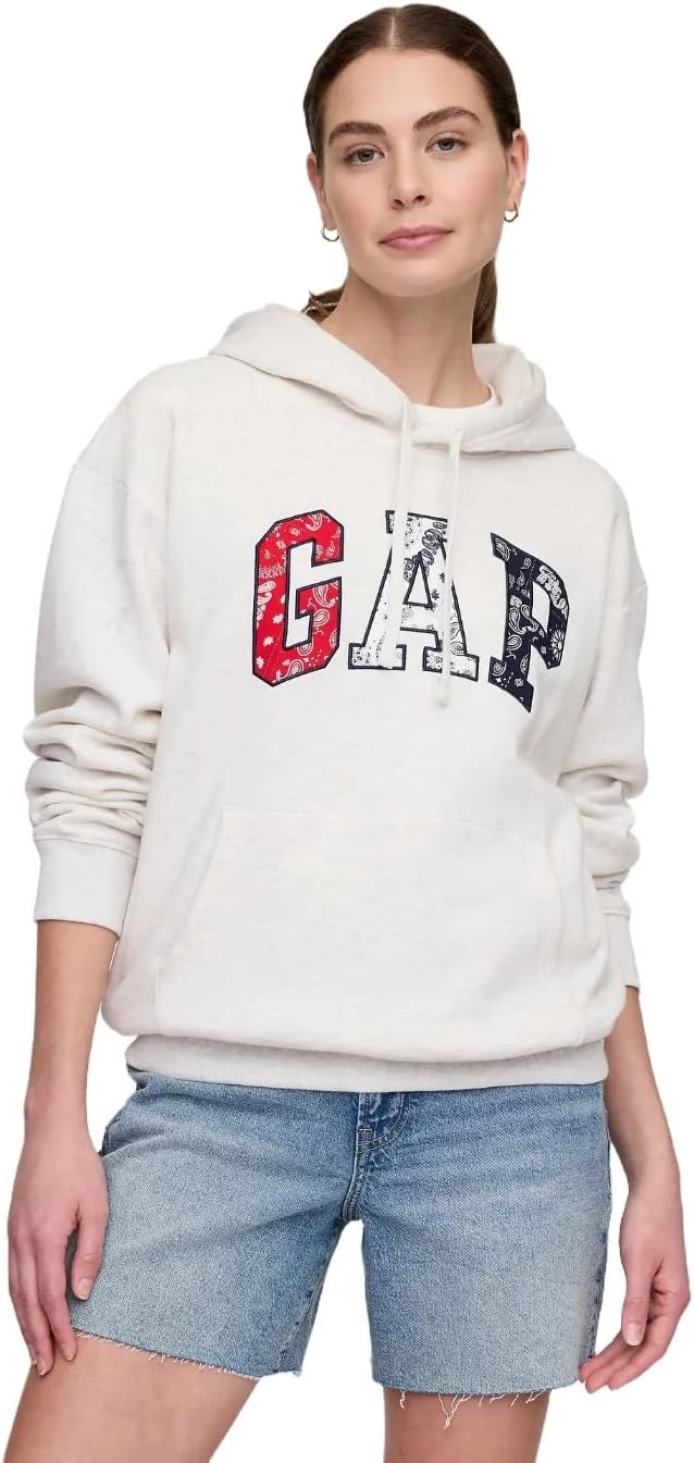 GAP Women's Logo Hoodie Hooded Pull-on Sweatshirt