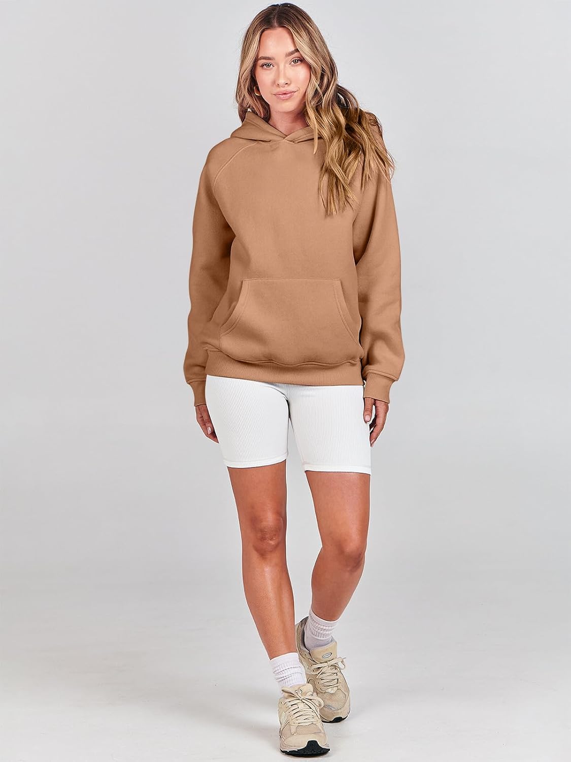 ANRABESS Women Hoodies Oversized Fleece Long Sleeve Comfy Casual Basic Pullover Sweatshirts 2025 Fall Outfits Y2K Clothes