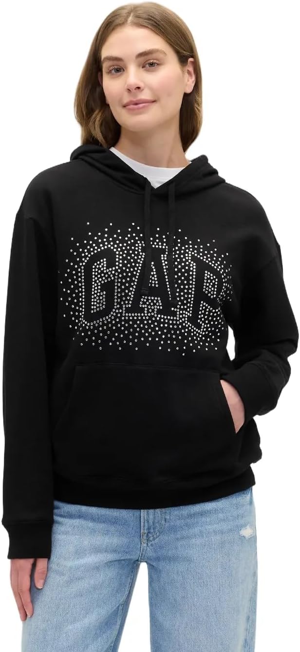 GAP Women's Logo Hoodie Hooded Pull-on Sweatshirt