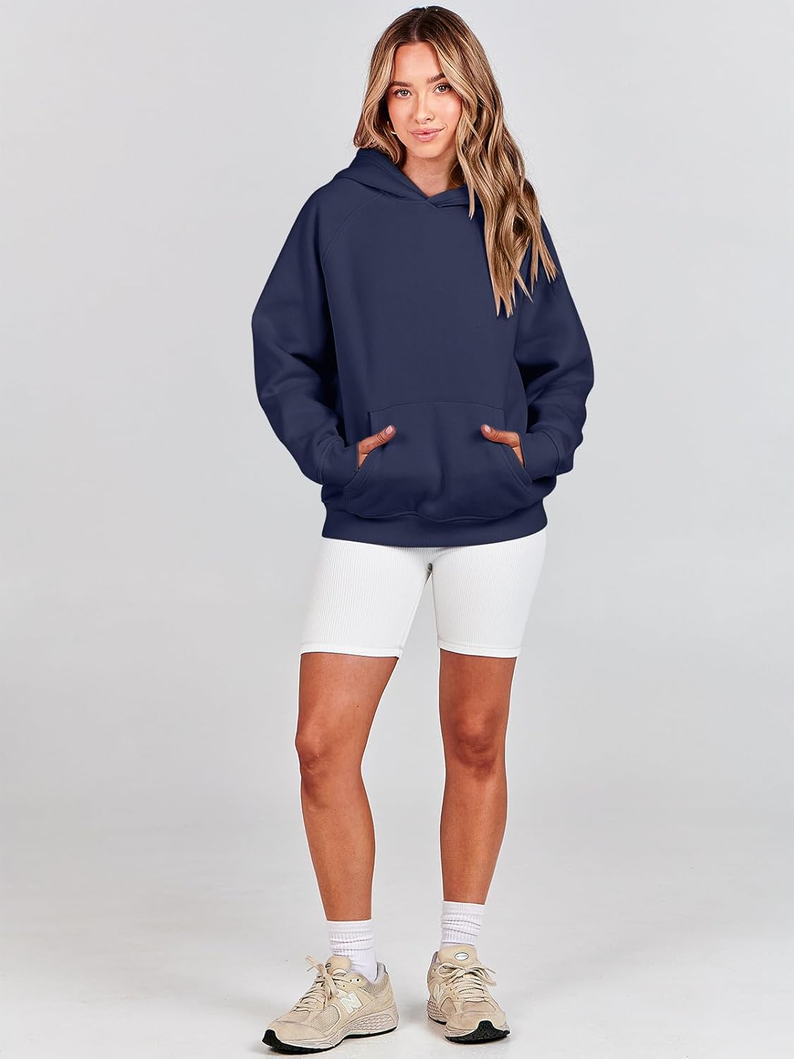 ANRABESS Women Hoodies Oversized Fleece Long Sleeve Comfy Casual Basic Pullover Sweatshirts 2025 Fall Outfits Y2K Clothes