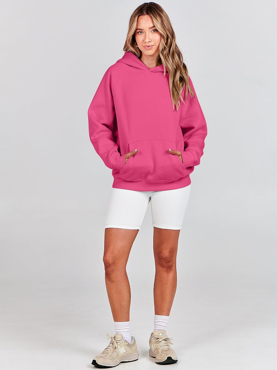 ANRABESS Women Hoodies Oversized Fleece Long Sleeve Comfy Casual Basic Pullover Sweatshirts 2025 Fall Outfits Y2K Clothes