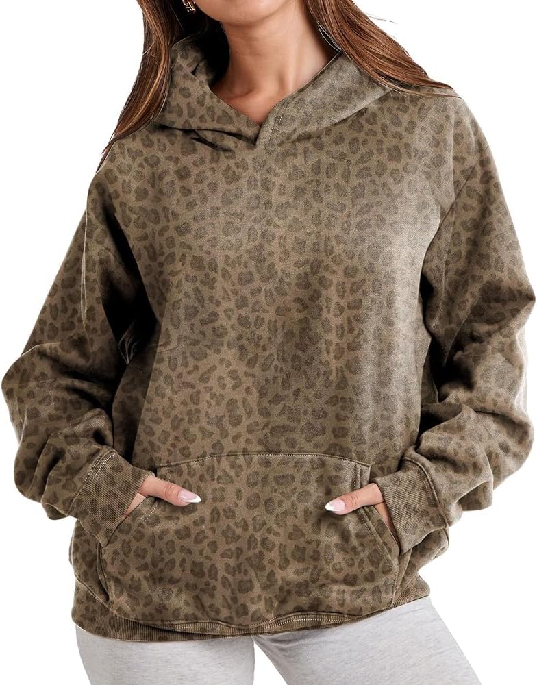 Camo Hoodie Womens Maple Leaf Fleece Hooded Sweatshirt Oversized Camouflage Hoodies For Women Trendy
