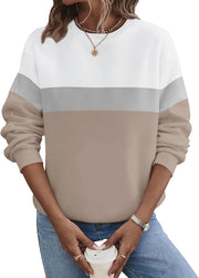 TICTICMIMI Women's Casual Crewneck Sweatshirts Long Sleeve Tops Loose Fit Fall Shirts