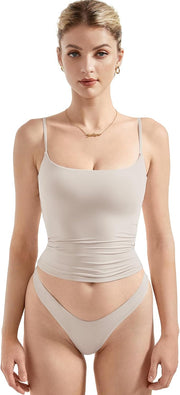 SUUKSESS Women Sexy Square Neck Tank Top Summer Y2K Going Out Basic Cami Shirt