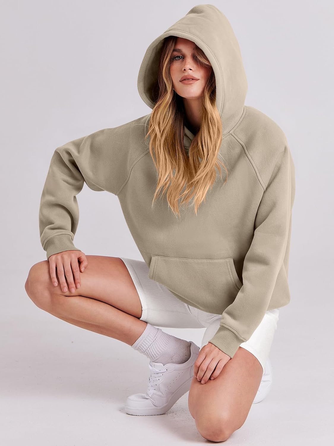 ANRABESS Women Hoodies Oversized Fleece Long Sleeve Comfy Casual Basic Pullover Sweatshirts 2025 Fall Outfits Y2K Clothes
