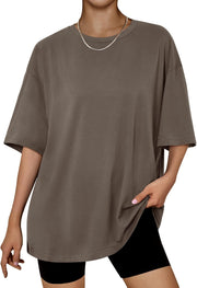 Trendy Queen Womens Oversized Summer T Shirts Plus Size Batwing Cute Casual Tops Short Sleeves Fashion Workout Clothes