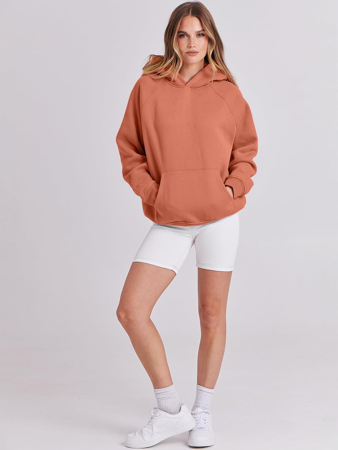 ANRABESS Women Hoodies Oversized Fleece Long Sleeve Comfy Casual Basic Pullover Sweatshirts 2025 Fall Outfits Y2K Clothes