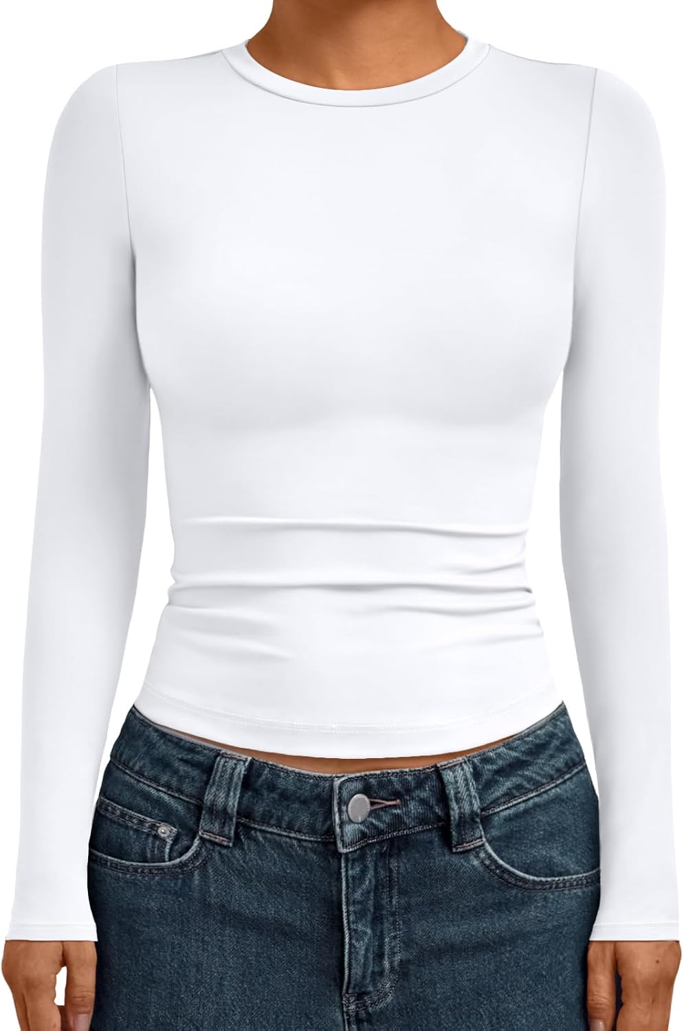 AUTOMET Womens Long Sleeve Shirts Basic Compression Going Out Crop Tops Fall Fashion Y2K Clothes 2025