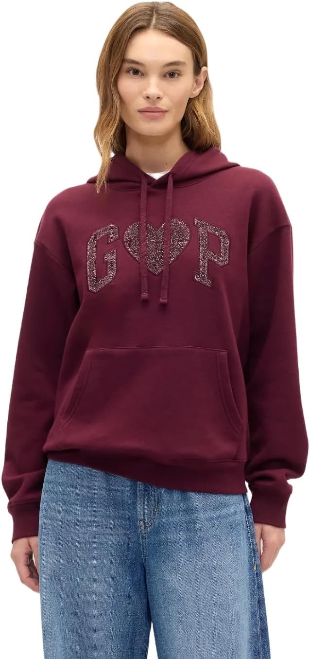 GAP Women's Logo Hoodie Hooded Pull-on Sweatshirt