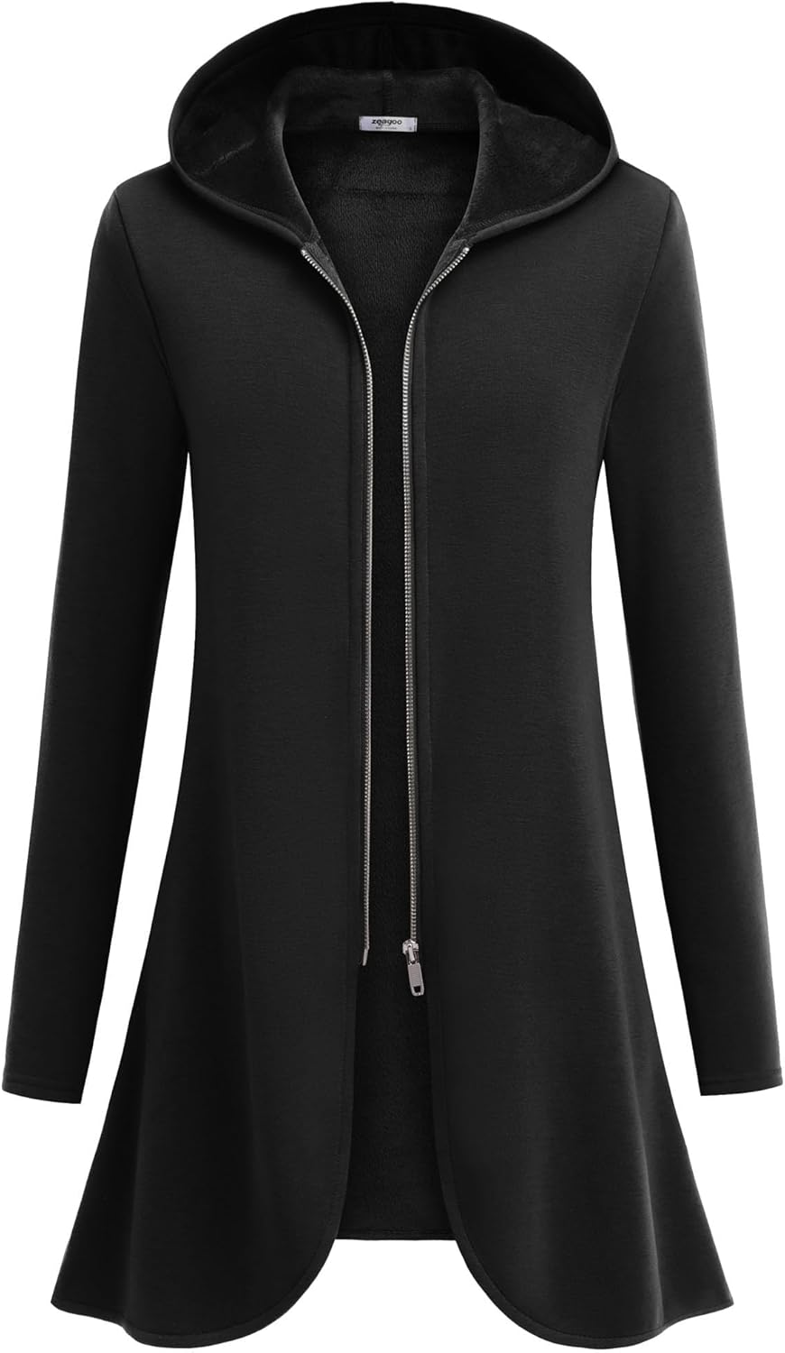 Zeagoo Women's Fall Jacket 2025 Zip Up Hoodies Long Sleeve Long Tunic Sweatshirts Oversized Fleece Casual Coat with Pocket
