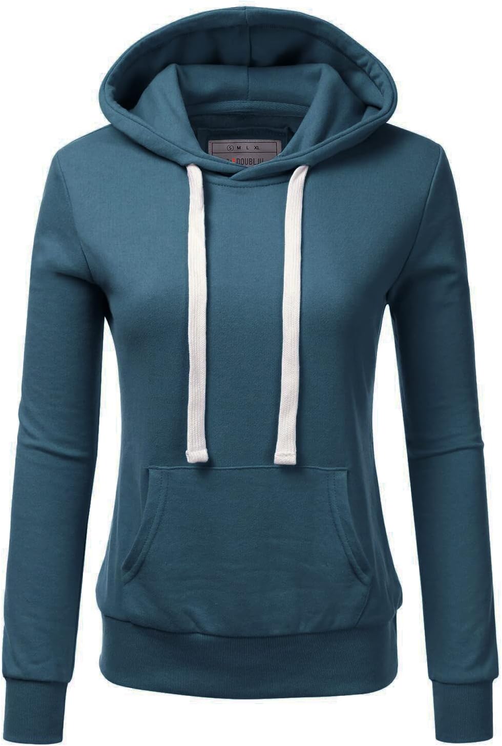 DOUBLJU Basic Lightweight Pullover Sweater Top Essential Comfy Casual Hoodie Sweatshirt for Womens Clothes with Plus Size