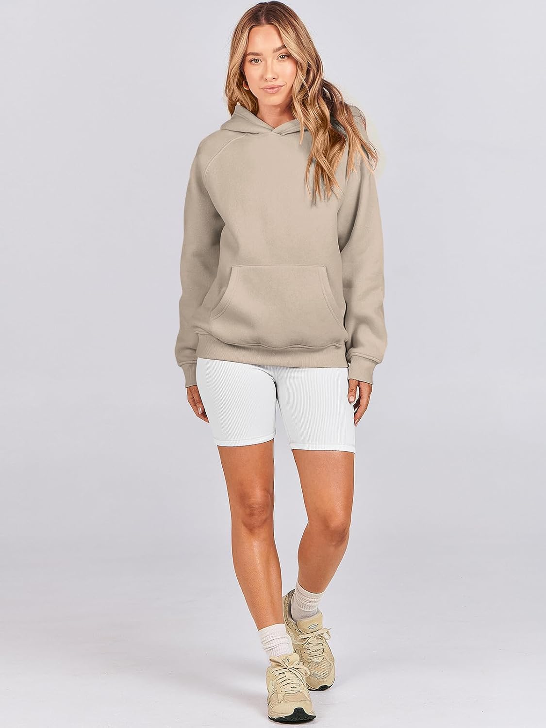 ANRABESS Women Hoodies Oversized Fleece Long Sleeve Comfy Casual Basic Pullover Sweatshirts 2025 Fall Outfits Y2K Clothes