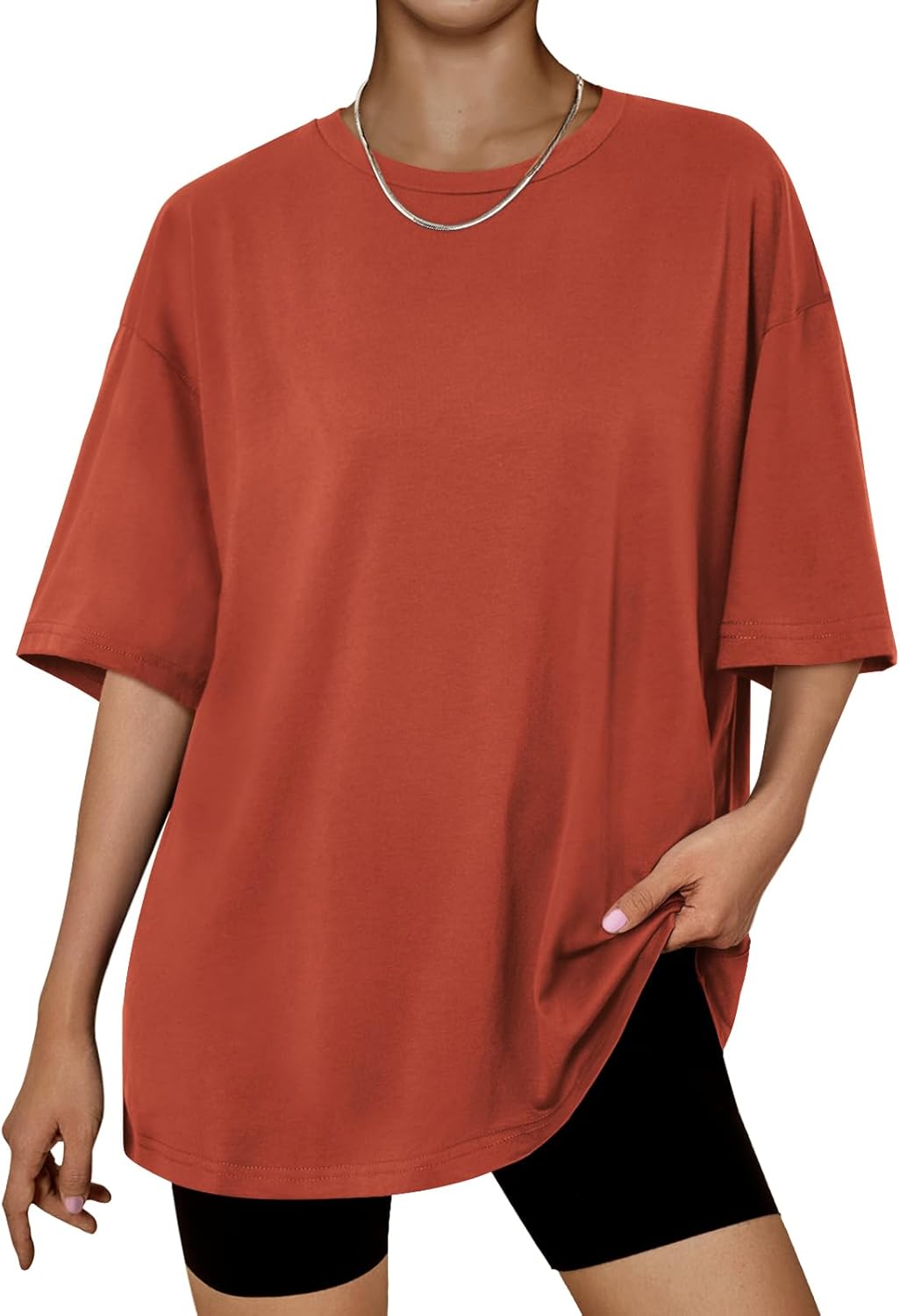 Trendy Queen Womens Oversized Summer T Shirts Plus Size Batwing Cute Casual Tops Short Sleeves Fashion Workout Clothes