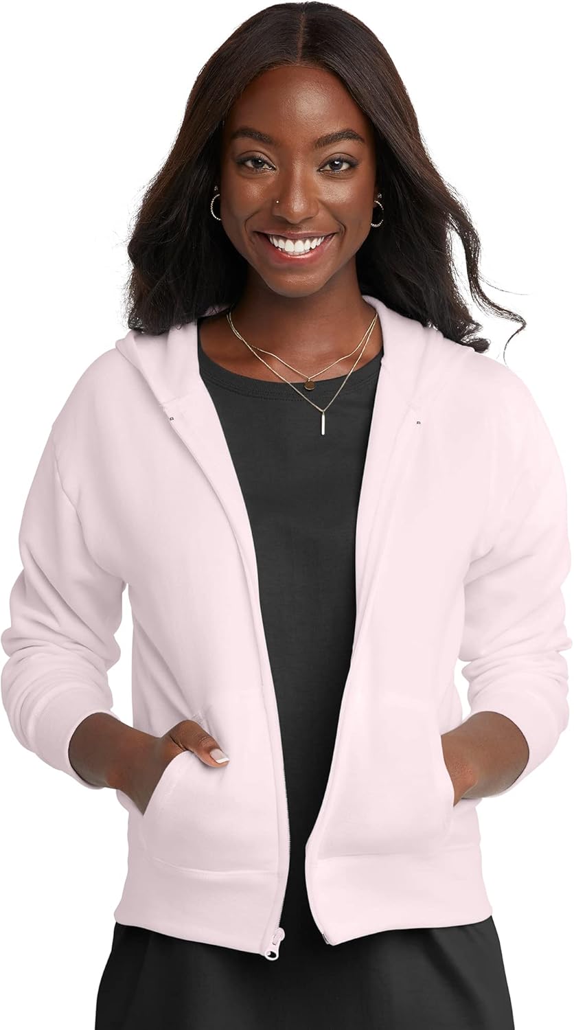 Hanes womens Ecosmart Full Zip Fleece Hoodie