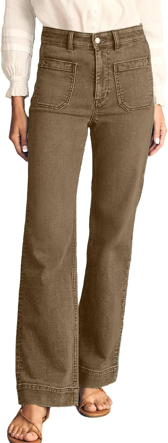 Astylish Women's Wide Leg Jeans High Waisted Stretchy Straight Leg Jeans Loose Trendy Denim Pants with Pocket