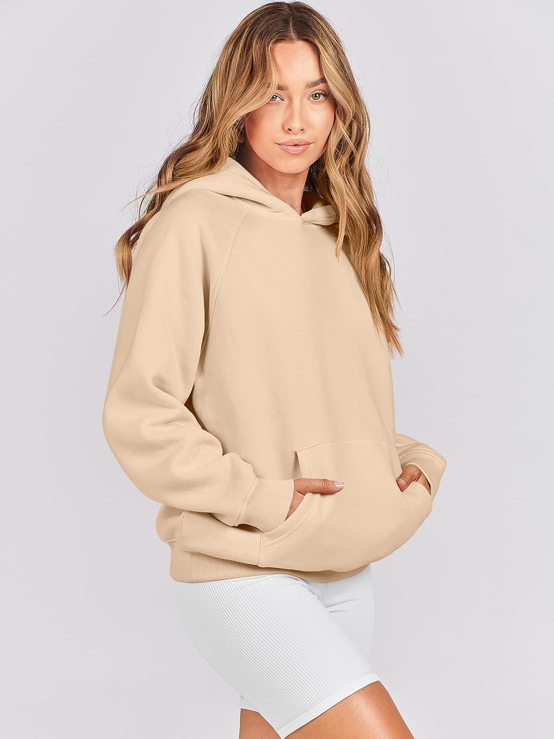 ANRABESS Women Hoodies Oversized Fleece Long Sleeve Comfy Casual Basic Pullover Sweatshirts 2025 Fall Outfits Y2K Clothes